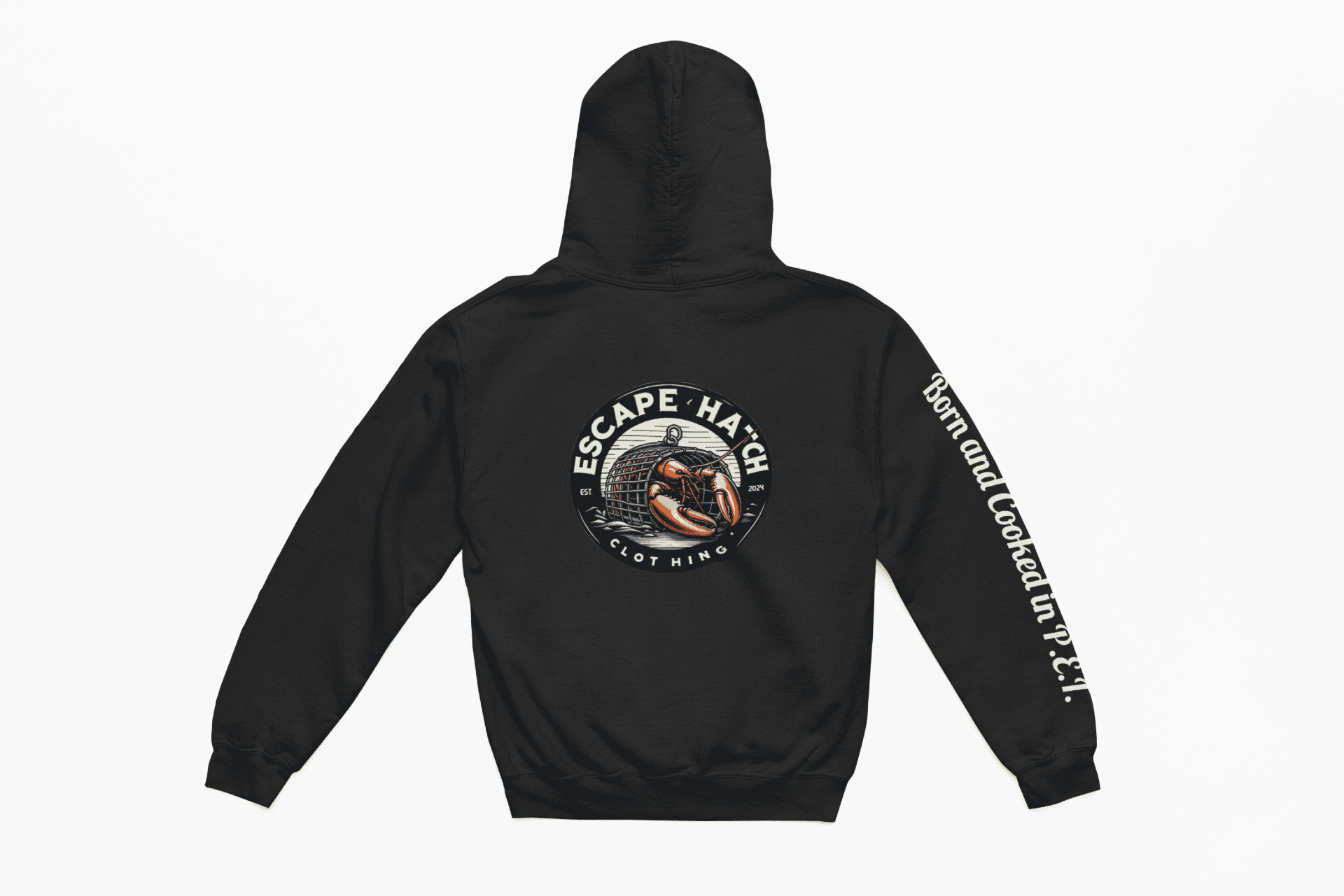 Premium Lobster Hoodie by Escape Hatch Clothing with unique lobster design