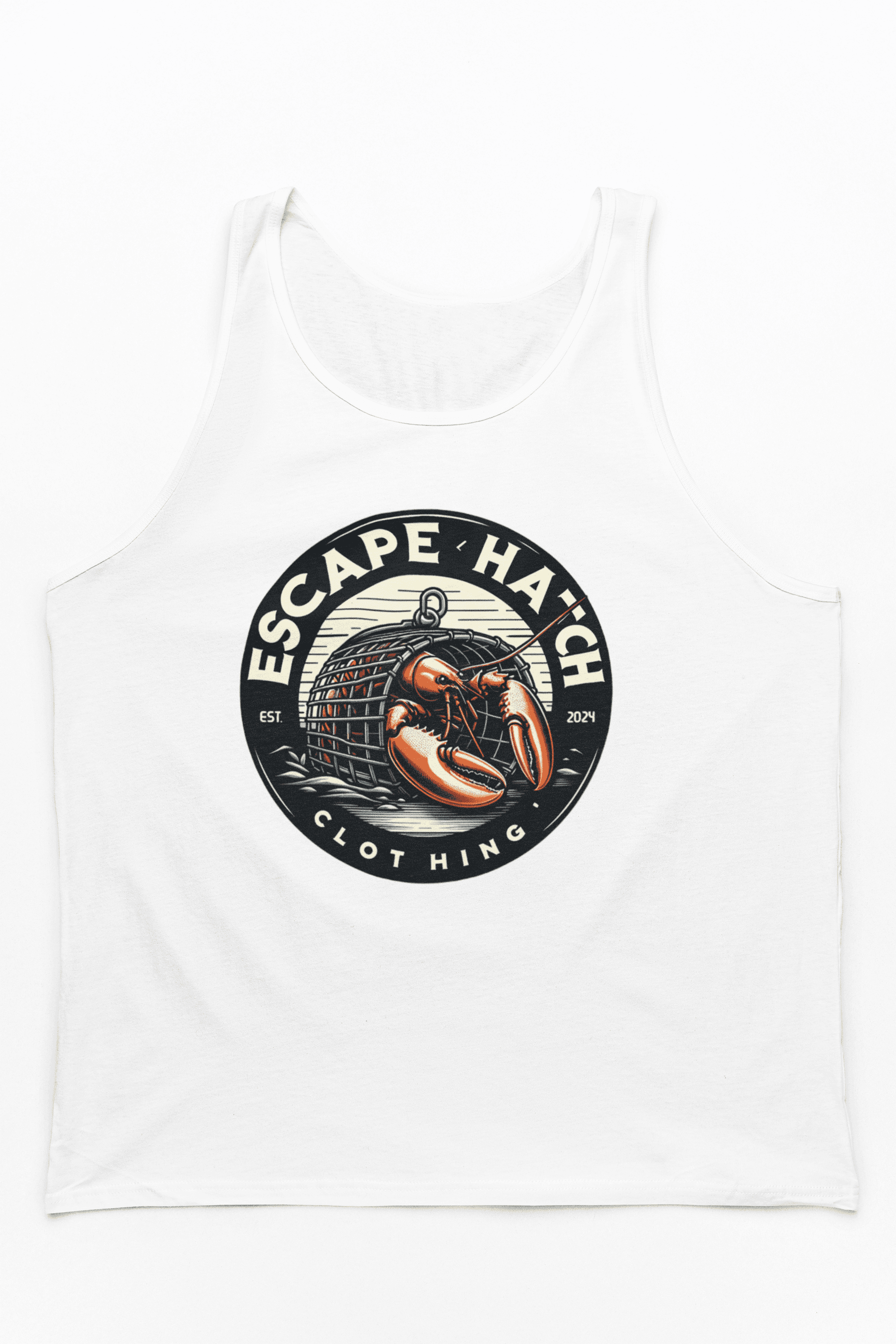 Lobster Tank Top by Escape Hatch Clothing featuring a unique lobster design