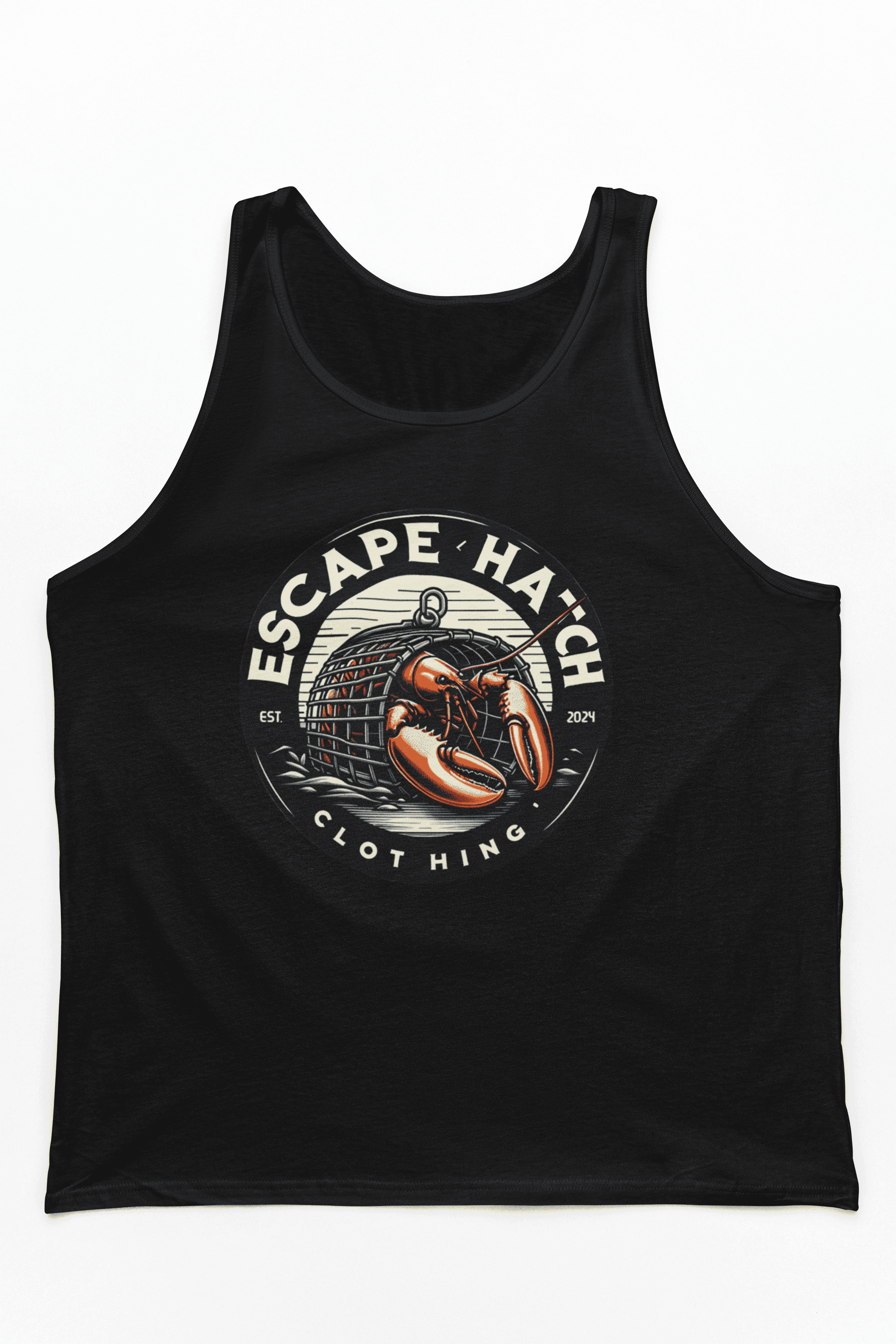 Lobster Tank Top by Escape Hatch Clothing featuring a unique lobster design